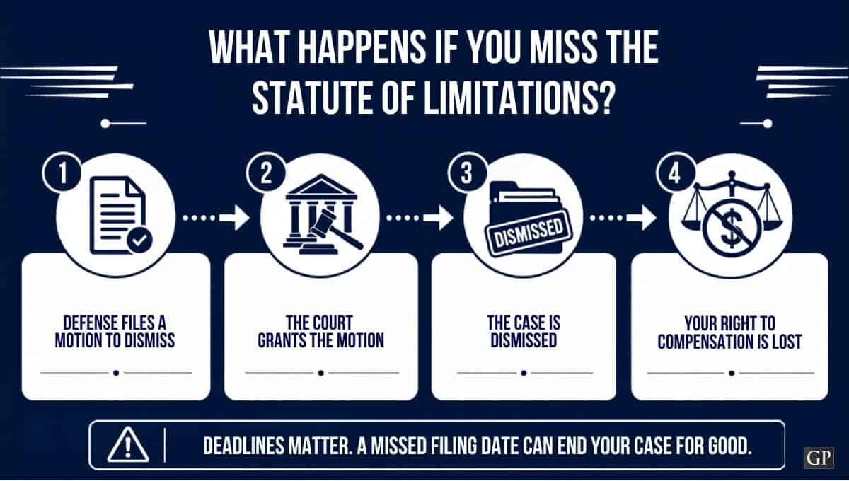infographics on what happens if you miss the statute of limitations