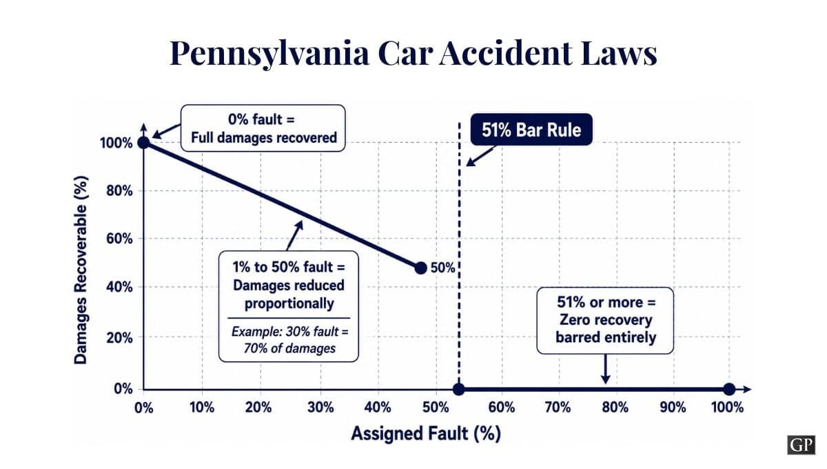 infographics on fault in pennsylvania car accidents